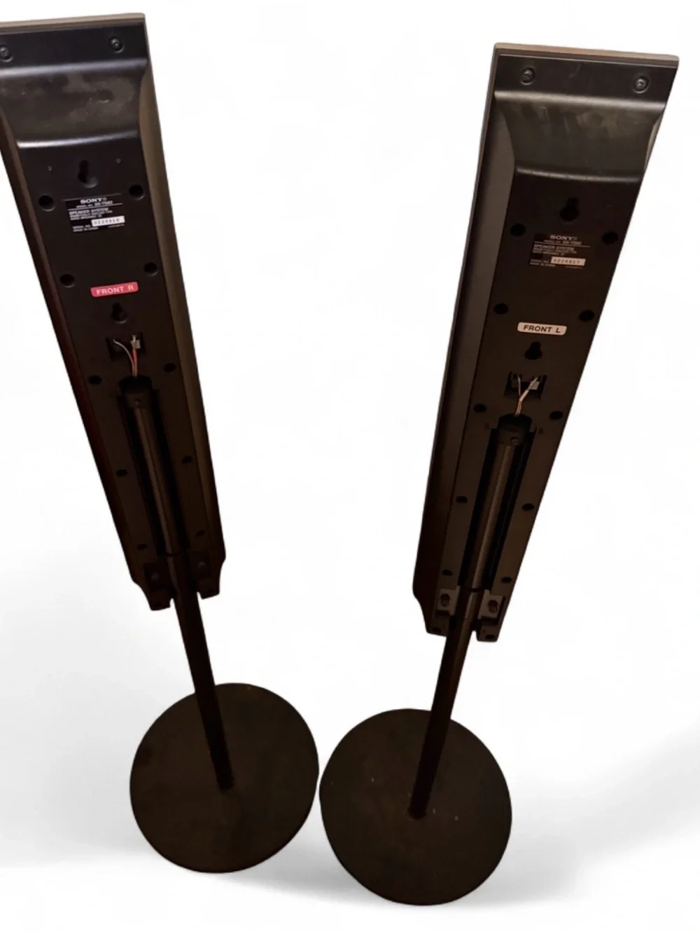 Sony Black Slim Tower Floor Speakers Pair